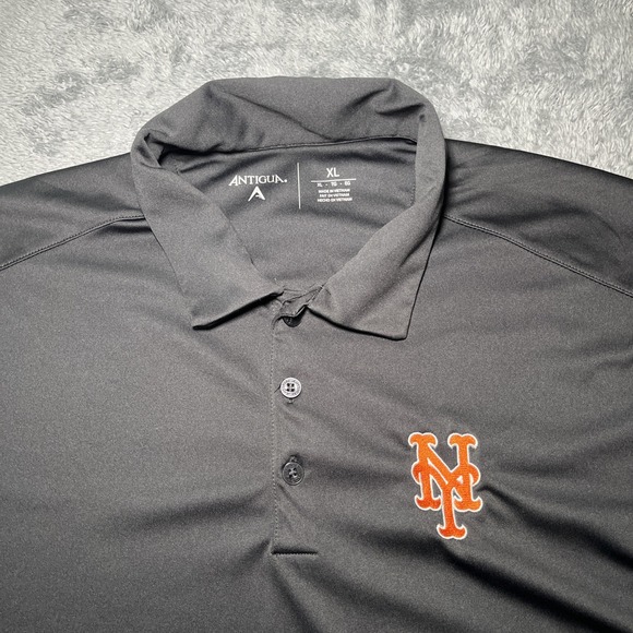 Antigua Other - Antigua Men's Golf Shirt SZ XL Black New York Mets Embroidered Logo Polyester
